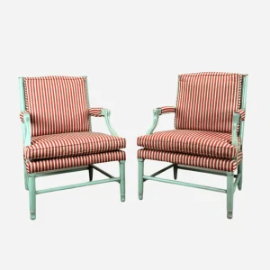 A Pair of Arne Norell Striped Chairs