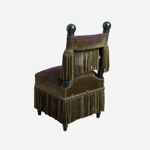A Pair of Mid-20th Century Ebonised Salon Chairs