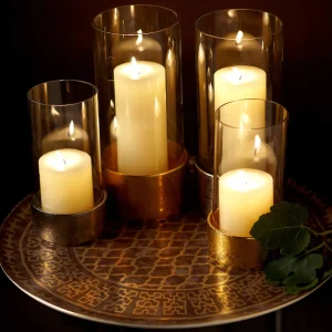 Alchimie Gold Hurricane Lantern Small