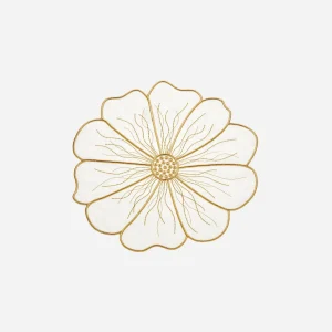 Anemone Placemat White & Gold