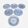 Antique Blue & White Chinese Plates - Set of 6