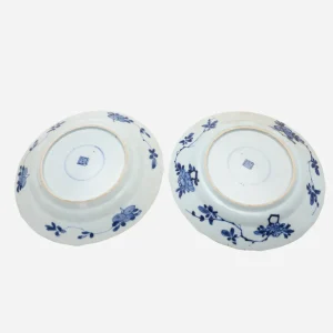 Antique Blue & White Chinese Plates - Set of 6