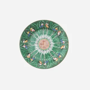 Antique Cabbage & Butterfly Plates - Set of 10