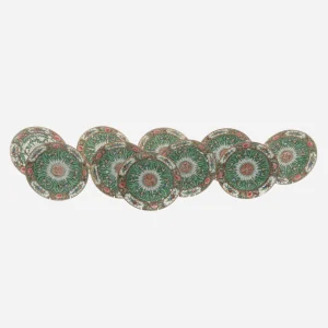 Antique Cabbage & Butterfly Plates - Set of 10