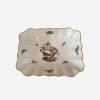 Antique Herend Rothschild Bird Scalloped Dish