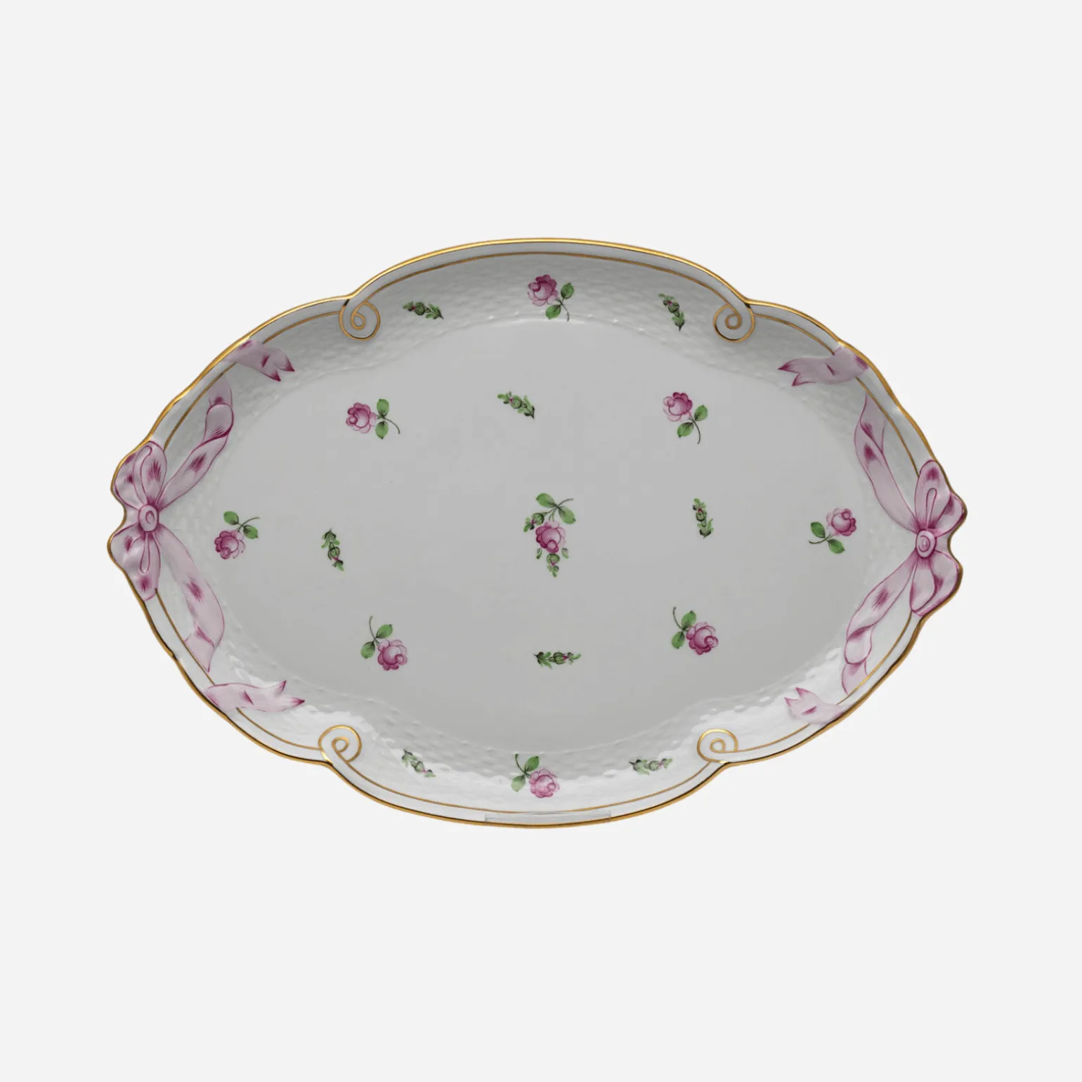 antique_herend_vienna_ros_2.webp Antique Herend Vienna Rose & Bow Serving Platter