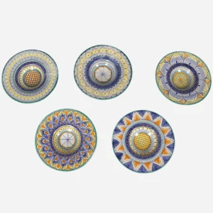 Antique Mallorcan Faience Dishes - Set of 5