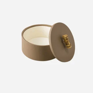 Bamboo Root Cylindrical Box - Short
