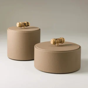 Bamboo Root Cylindrical Box - Short