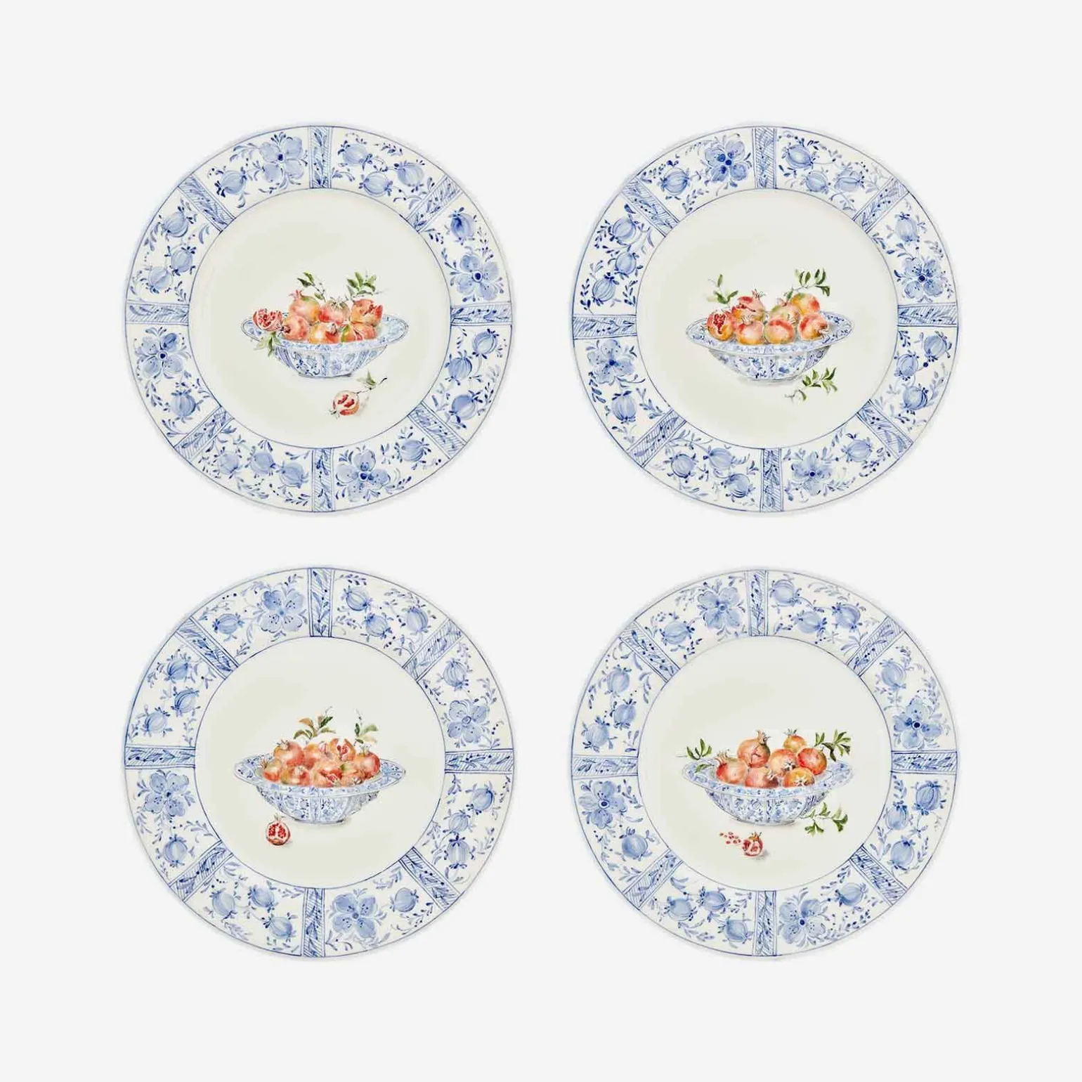 basket_with_pomegranates__0.webp Basket with Pomegranates Dinner Plates - Set of 4