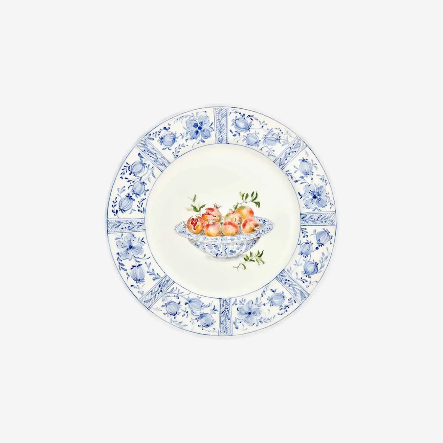 basket_with_pomegranates__2.webp Basket with Pomegranates Dinner Plates - Set of 4