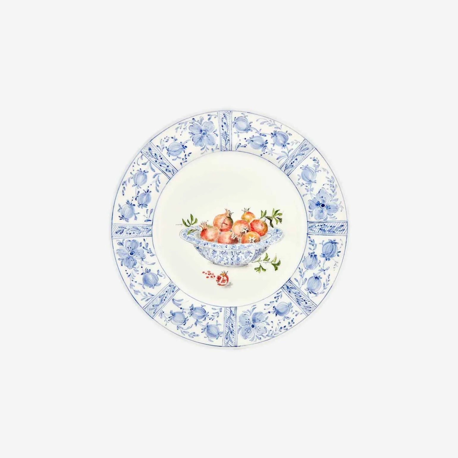basket_with_pomegranates__4.webp Basket with Pomegranates Dinner Plates - Set of 4