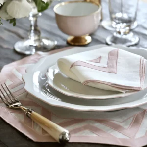Belvedere Soft Pink Rim Dinner Plate