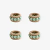 Berry Napkin Ring Aqua - Set of 4