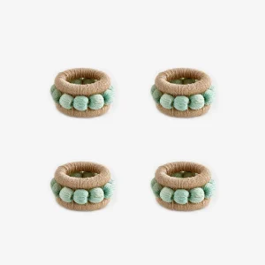 Berry Napkin Ring Aqua - Set of 4