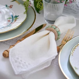 Berry Napkin Ring Aqua - Set of 4