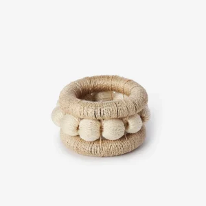 Berry Napkin Ring Flax - Set of 4