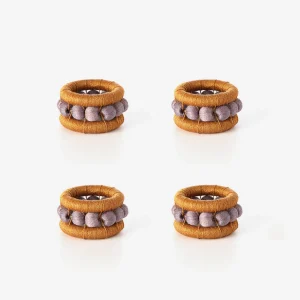 Berry Napkin Ring Smoke - Set of 4