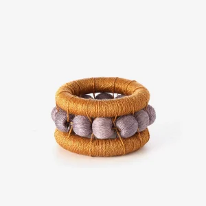 Berry Napkin Ring Smoke - Set of 4