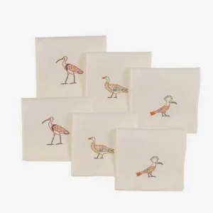 Birdlife Cocktail Napkin - Set of 6