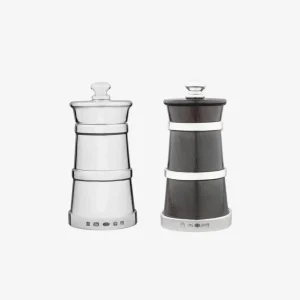 Blackwood and Silver Salt & Pepper Grinder Set