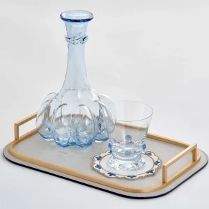 Blue Flower Cocktail Coaster - Set of 4