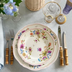 Blue Linen Sateen Tablecloth