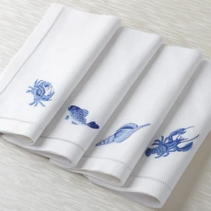 Blue Sea Shell Dinner Napkin