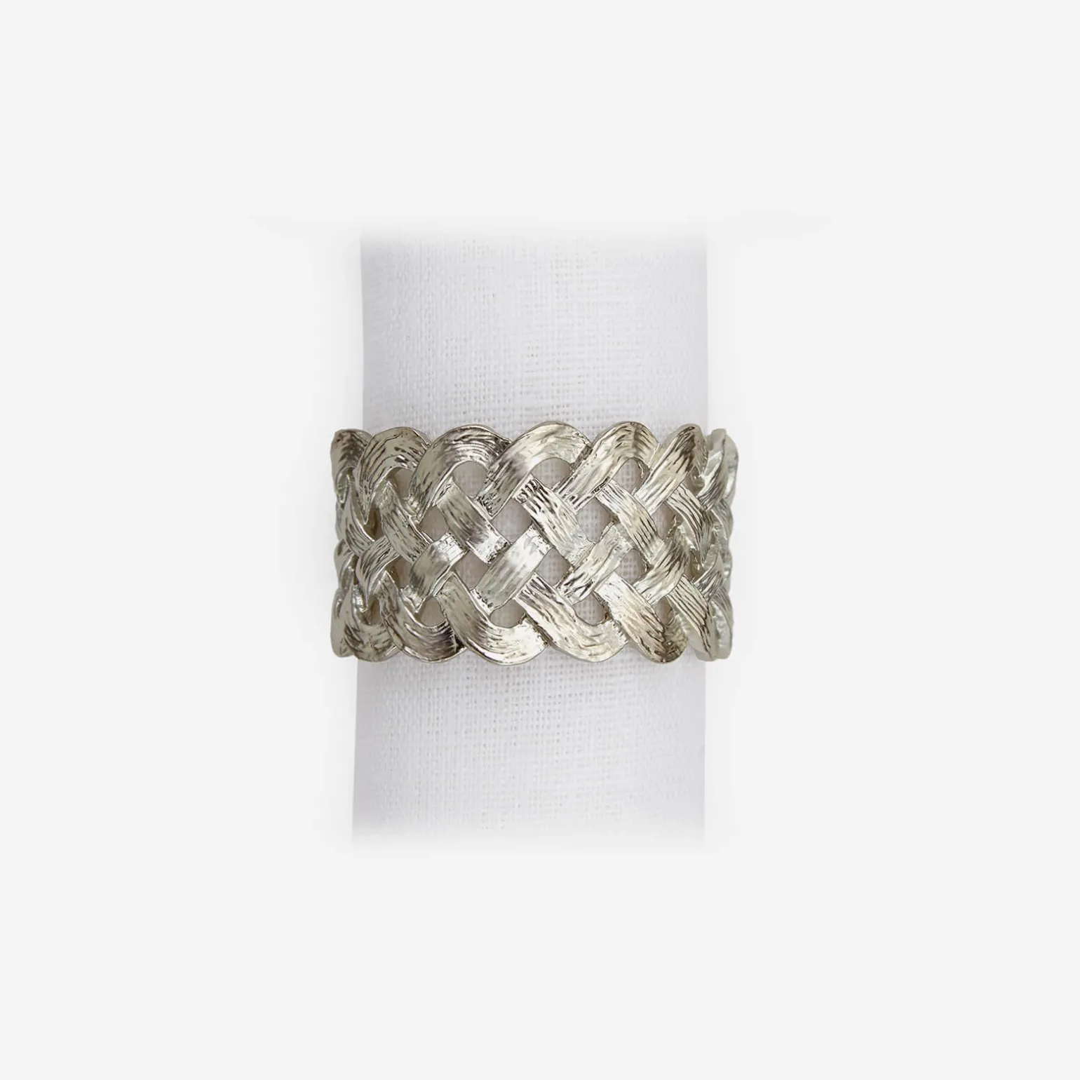 braid_platinum_napkin_rin_0.webp Braid Platinum Napkin Ring - Set of 4