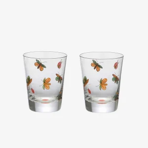 Butterfly Painted Tumbler - Set of 2
