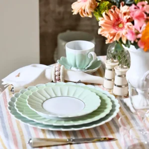 Cairo Jaipur Melon Teacup & Saucer Jade Green