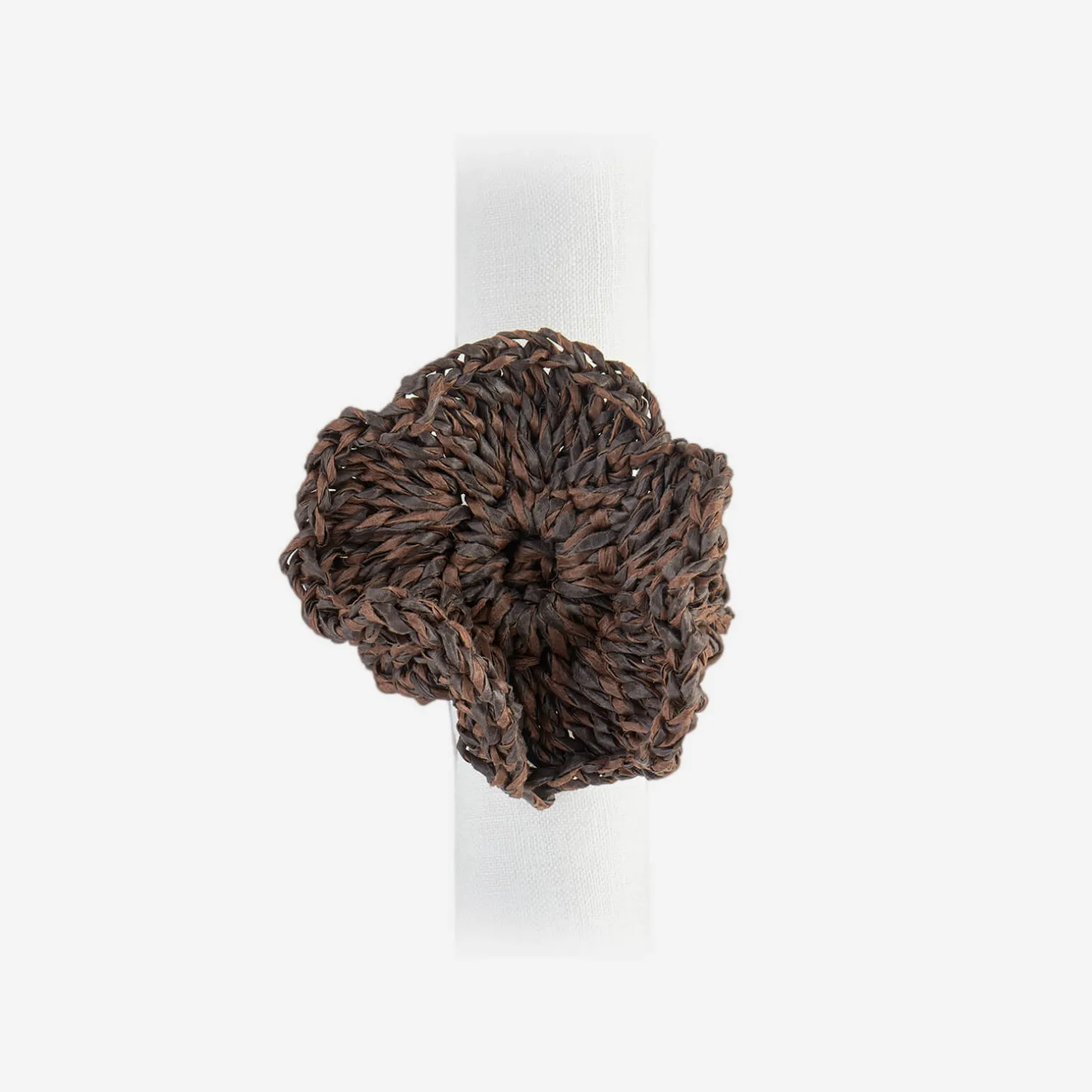californian_poppy_napkin__0.webp Californian Poppy Napkin Ring- Set of Four - Brown