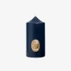 Cameo Pillar Candle Navy