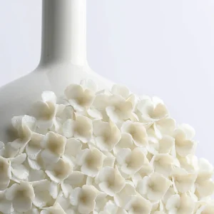 Canvas White Flowers Tapestry Vase