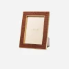 Classic Croc Leather Frame 5x7 - Chestnut