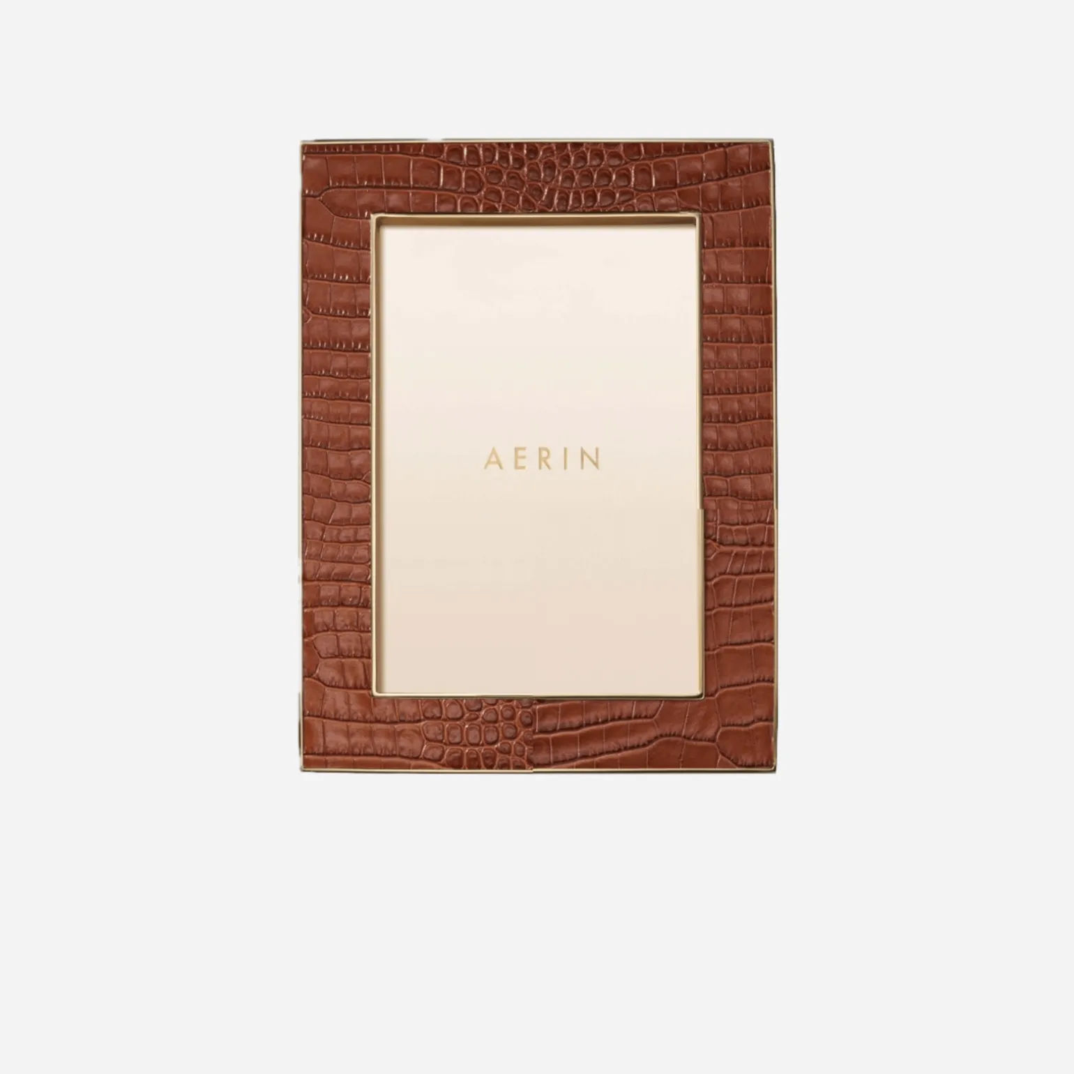 classic_croc_leather_fram_1-2.webp Classic Croc Leather Frame 5x7 - Chestnut