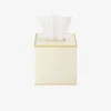 Classic Shagreen Tissue Box Cover - Cream