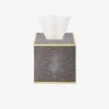 Classic Shagreen Tissue Box Cover - Chocolate