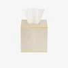Classic Shagreen Tissue Box Cover Wheat