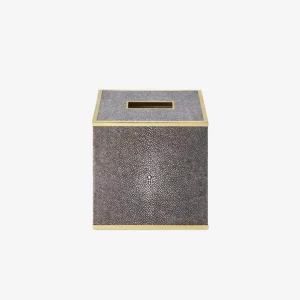 Classic Shagreen Tissue Box Cover - Chocolate