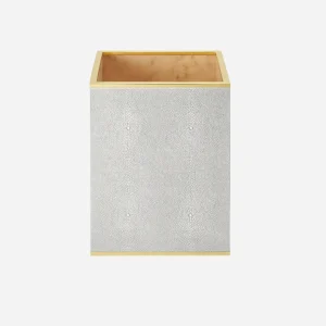 Classic Shagreen Waste Basket - Dove