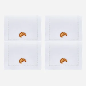 Croissant Cocktail Napkin - Set of 4