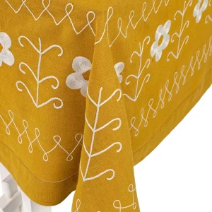 Daisy Tablecloth Ecru