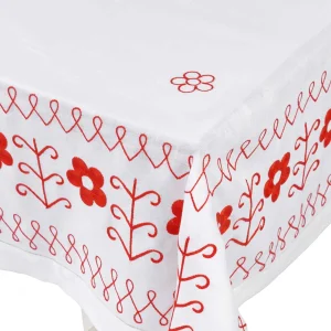 Daisy Tablecloth Red