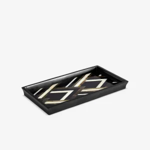 Deco Noir Small Rectangular Tray