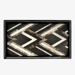 Deco Noir Small Rectangular Tray