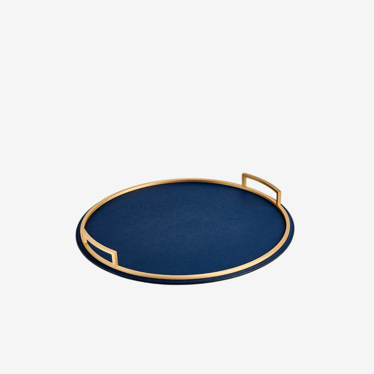 defile_medium_round_leath_0-4.webp Defile Medium Round Leather Tray Royal Blue Brass