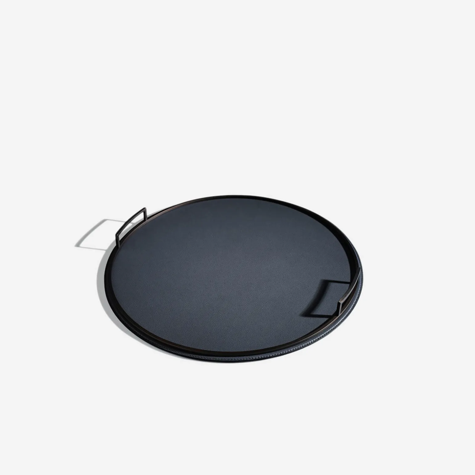 defile_medium_round_leath_0.webp Defile Medium Round Leather Tray Royal Blue Bronze