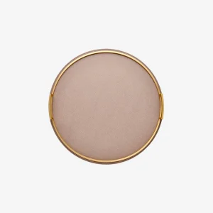 Defile Medium Round Leather Tray Dove