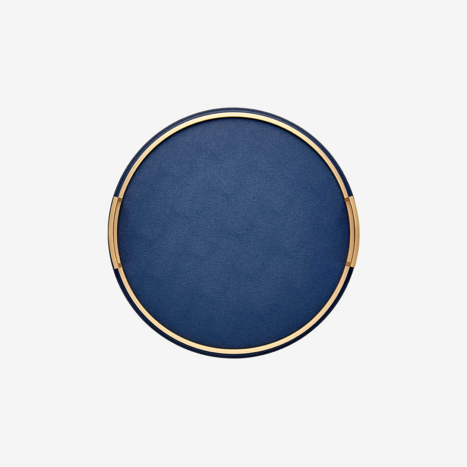 defile_medium_round_leath_4.webp Defile Medium Round Leather Tray Royal Blue Brass